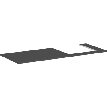  - HANSGROHE Xelu Q Blat 136 x 55cm z wycięciem po prawej stronie pod umywalkę wpuszczaną, szlifowaną 50 x 48cm szary diament matowy 54098910 - 54098910 - Łazienki Szydłowski