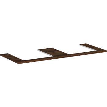  - HANSGROHE Xelu Q Blat 136 x 55cm z wycięciami pod 2 umywalki wpuszczane, szlifowaną 50 x 48cm ciemny orzech 54099630 - 54099630 - Łazienki Szydłowski