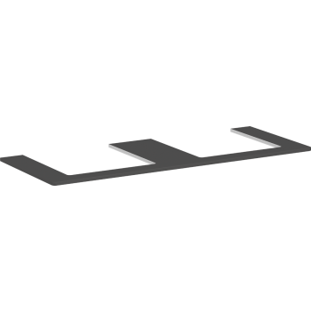  - HANSGROHE Xelu Q Blat 136 x 55cm z wycięciami pod 2 umywalki wpuszczane, szlifowaną 50 x 48cm szary diament matowy 54099910 - 54099910 - Łazienki Szydłowski