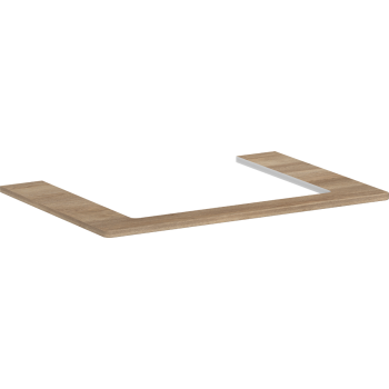 - HANSGROHE Xelu Q Blat 78 x 55 cm z wycięciem na środku pod umywalkę wpuszczaną, szlifowaną 60 x 48cm naturalny dąb 54109230 - 54109230 - Łazienki Szydłowski