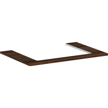  - HANSGROHE Xelu Q Blat 78 x 55cm z wycięciem na środku pod umywalkę wpuszczaną, szlifowaną 60 x 48cm ciemny orzech 54109630 - 54109630 - Łazienki Szydłowski