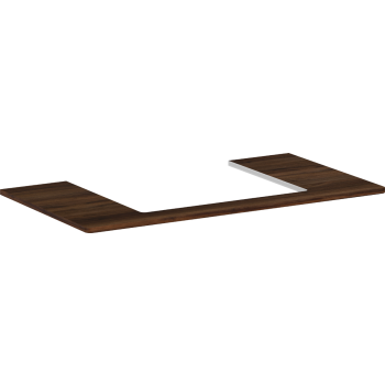  - HANSGROHE Xelu Q Blat 98 x 55cm z wycięciem na środku pod umywalkę wpuszczaną, szlifowaną 60 x 48cm ciemny orzech 54110630 - 54110630 - Łazienki Szydłowski