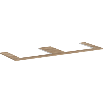 - HANSGROHE Xelu Q Blat 156 x 55cm z wycięciami pod 2 umywalki wpuszczane, szlifowaną 60 x 48cm naturalny dąb 54112230 - 54112230 - Łazienki Szydłowski