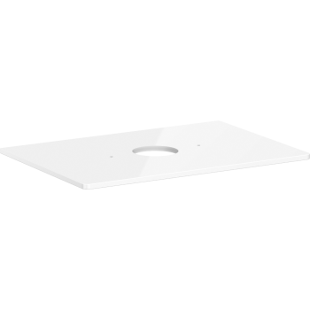 - HANSGROHE Xelu Q Blat 78 x 55cm z wycięciem na środku pod umywalkę nablatową bez otworu na baterię biały wysoki połysk 54113050 - 54113050 - Łazienki Szydłowski