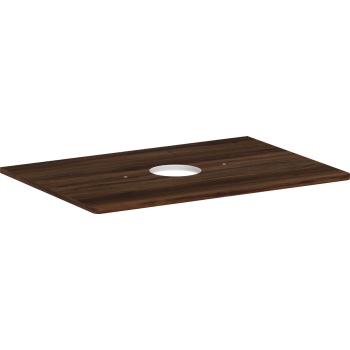  - HANSGROHE Xelu Q Blat 78 x 55cm z wycięciem na środku pod umywalkę nablatową bez otworu na baterię ciemny orzech 54113630 - 54113630 - Łazienki Szydłowski