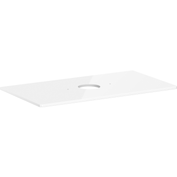 - HANSGROHE Xelu Q Blat 98 x 55cm z wycięciem na środku pod umywalkę nablatową bez otworu na baterię biały wysoki połysk 54114050 - 54114050 - Łazienki Szydłowski