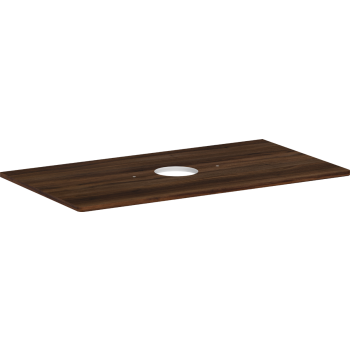  - HANSGROHE Xelu Q Blat 98 x 55cm z wycięciem na środku pod umywalkę nablatową bez otworu na baterię ciemny orzech 54114630 - 54114630 - Łazienki Szydłowski