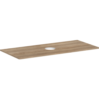 - HANSGROHE Xelu Q Blat 118 x 55cm z wycięciem na środku pod umywalkę nablatową bez otworu na baterię naturalny dąb 54115230 - 54115230 - Łazienki Szydłowski
