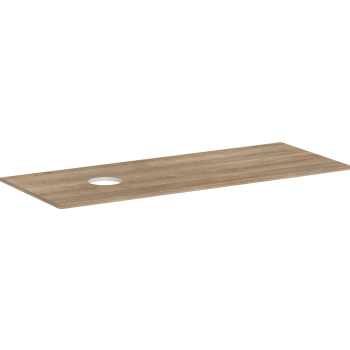 - HANSGROHE Xelu Q Blat 136 x 55cm z wycięciem po lewej stronie pod umywalkę nablatową bez otworu na baterię naturalny dąb 54116230 - 54116230 - Łazienki Szydłowski