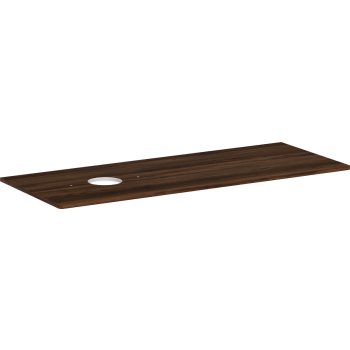  - HANSGROHE Xelu Q Blat 136 x 55cm z wycięciem po lewej stronie pod umywalkę nablatową bez otworu na baterię ciemny orzech 54116630 - 54116630 - Łazienki Szydłowski