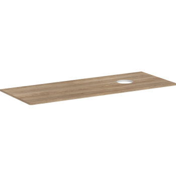 - HANSGROHE Xelu Q Blat 136 x 55cm z wycięciem po prawej stronie pod umywalkę nablatową bez otworu na baterię Naturalny Dąb 54117230 - 54117230 - Łazienki Szydłowski