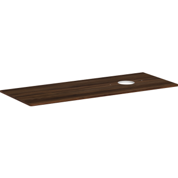  - HANSGROHE Xelu Q Blat 136 x 55 cm z wycięciem po prawej stronie pod umywalkę nablatową bez otworu na baterię ciemny orzech 54117630 - 54117630 - Łazienki Szydłowski