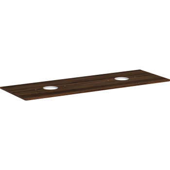  - HANSGROHE Xelu Q Blat 156 x 55cm z wycięciami pod 2 umywalki nablatowe bez otworu na baterię ciemny orzech 54119630 - 54119630 - Łazienki Szydłowski