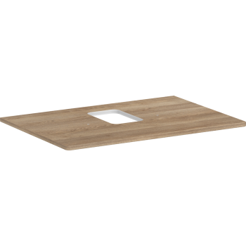 - HANSGROHE Xelu Q Blat 78 x 55 cm z wycięciem na środku pod umywalkę nablatową z otworem na baterię naturalny dąb 54120230 - 54120230 - Łazienki Szydłowski