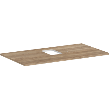 - HANSGROHE Xelu Q Blat 98 x 55cm z wycięciem na środku pod umywalkę nablatową z otworem na baterię naturalny dąb 54121230 - 54121230 - Łazienki Szydłowski