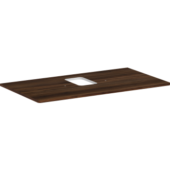  - HANSGROHE Xelu Q Blat 98 x 55cm z wycięciem na środku pod umywalkę nablatową z otworem na baterię ciemny orzech 54121630 - 54121630 - Łazienki Szydłowski