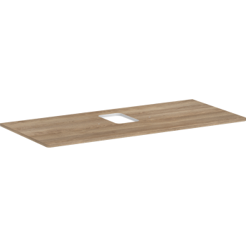 - HANSGROHE Xelu Q Blat 118 x 55cm z wycięciem na środku pod umywalkę nablatową z otworem na baterię naturalny dąb 54122230 - 54122230 - Łazienki Szydłowski