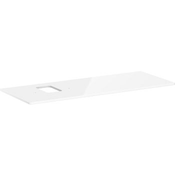 - HANSGROHE Xelu Q Blat 136 x 55cm z wycięciem po lewej stronie pod umywalkę nablatową z otworem na baterię biały wysoki połysk 54123050 - 54123050 - Łazienki Szydłowski