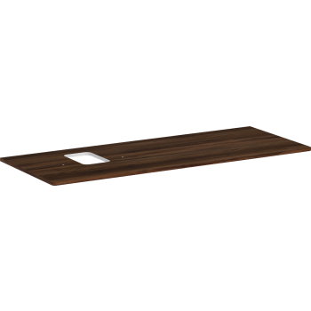  - HANSGROHE Xelu Q Blat 136 x 55cm z wycięciem po lewej stronie pod umywalkę nablatową z otworem na baterię ciemny orzech 54123630 - 54123630 - Łazienki Szydłowski