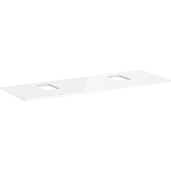- HANSGROHE Xelu Q Blat 156 x 55cm z wycięciami pod 2 umywalki nablatowe z otworem na baterię biały wysoki połysk 54126050 - 54126050 - Łazienki Szydłowski