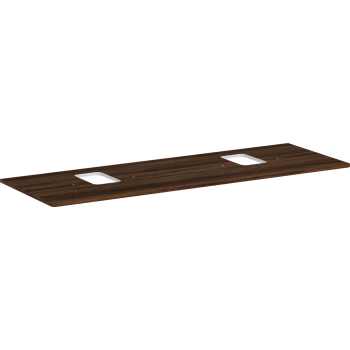  - HANSGROHE Xelu Q Blat 156 x 55cm z wycięciami pod 2 umywalki nablatowe z otworem na baterię ciemny orzech 54126630 - 54126630 - Łazienki Szydłowski