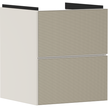  - HANSGROHE Xevolos E Szafka pod małą umywalkę wiszacą z 2 szufladami 48 x 47,5cm piaskowy beż matowy 54173390 - 54173390 - Łazienki Szydłowski