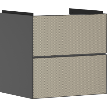  - HANSGROHE Xevolos E Szafka pod umywalkę wiszacą z 2 szufladami 58 x 47,5cm szary łupek matowy 54177390 - 54177390 - Łazienki Szydłowski