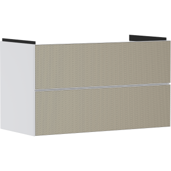  - HANSGROHE Xevolos E Szafka pod umywalkę wiszacą z 2 szufladami 98 x 47,5cm biały mat 54181390 - 54181390 - Łazienki Szydłowski