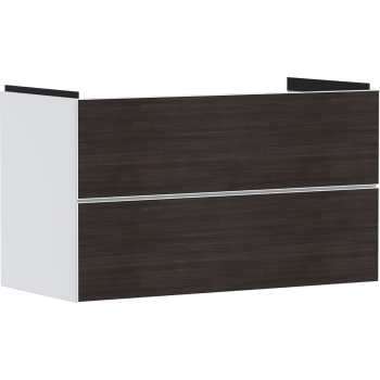  - HANSGROHE Xevolos E Szafka pod umywalkę wiszacą z 2 szufladami 98 x 47,5cm biały mat/dąb ciemny 54181730 - 54181730 - Łazienki Szydłowski