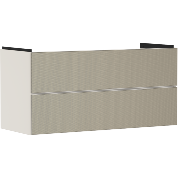  - HANSGROHE Xevolos E Szafka pod umywalkę wiszacą z 2 szufladami 118 x 47,5cm piaskowy beż matowy 54185390 - 54185390 - Łazienki Szydłowski