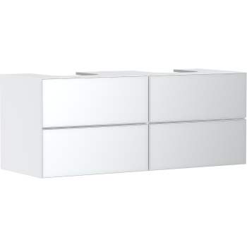  - HANSGROHE Xevolos E Szafka pod 2 szlifowane umywalki wpuszczane w blat z 4 szufladami 137 x 55cm biały mat 54196320 - 54196320 - Łazienki Szydłowski