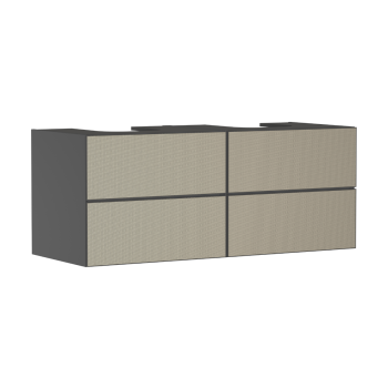  - HANSGROHE Xevolos E Szafka pod 2 szlifowane umywalki wpuszczane w blat z 4 szufladami 137 x 55 cm szary łupek matowy 54198390 - 54198390 - Łazienki Szydłowski