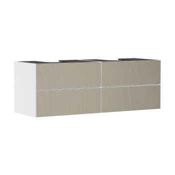  - HANSGROHE Xevolos E Szafka pod 2 szlifowane umywalki wpuszczane w blat z 4 szufladami 157 x 55cm biały mat 54199390 - 54199390 - Łazienki Szydłowski