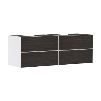  - HANSGROHE Xevolos E Szafka pod 2 szlifowane umywalki wpuszczane w blat z 4 szufladami 157 x 55 cm biały mat 54199730 - 54199730 - Łazienki Szydłowski