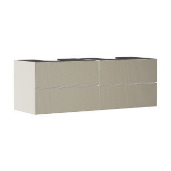  - HANSGROHE Xevolos E Szafka pod 2 szlifowane umywalki wpuszczane w blat z 4 szufladami 157 x 55cm Piaskowy Beż Matowy 54200390 - 54200390 - Łazienki Szydłowski