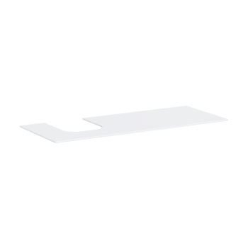  - HANSGROHE Xevolos E Blat 137 x 55cm z wycięciem po lewej stronie pod umywalkę wpuszczaną, szlifowaną 50 x 48cm, biały mat 54205700 - 54205700 - Łazienki Szydłowski