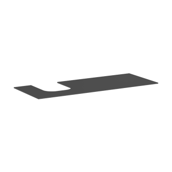 - HANSGROHE Xevolos E Blat 137 x 55cm z wycięciem po lewej stronie pod umywalkę wpuszczaną, szlifowaną 50 x 48cm, szary łupek matowy 54205760 - 54205760 - Łazienki Szydłowski