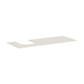  - HANSGROHE Xevolos E Blat 137 x 55cm z wycięciem po lewej stronie pod umywalkę wpuszczaną, szlifowaną 50 x 48cm, piaskowy beż matowy 54205780 - 54205780 - Łazienki Szydłowski