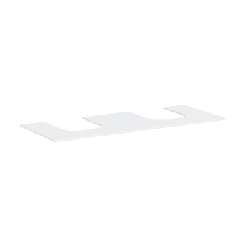  - HANSGROHE Xevolos E Blat 137 x 55cm z wycięciami pod 2 umywalki wpuszczane, szlifowaną 50 x 48cm, biały mat 54207700 - 54207700 - Łazienki Szydłowski