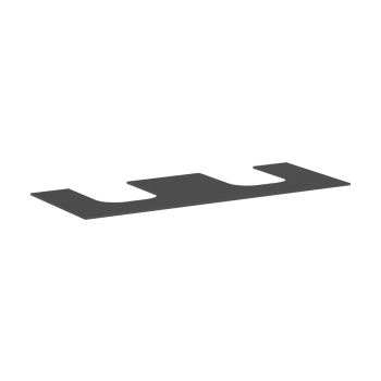 - HANSGROHE Xevolos E Blat 137 x 55cm z wycięciami pod 2 umywalki wpuszczane, szlifowaną 50 x 48cm, szary łupek matowy 54207760 - 54207760 - Łazienki Szydłowski