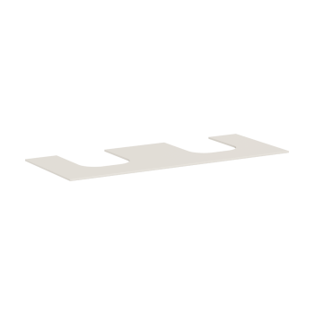  - HANSGROHE Xevolos E Blat 137 x 55cm z wycięciami pod 2 umywalki wpuszczane, szlifowaną 50 x 48cm, piaskowy beż matowy 54207780 - 54207780 - Łazienki Szydłowski