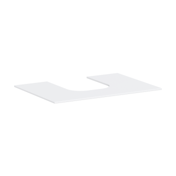  - HANSGROHE Xevolos E Blat 78 x 55cm z wycięciem na środku pod umywalkę wpuszczaną, szlifowaną 50 x 48cm i 60 x 48cm, biały mat 54208700 - 54208700 - Łazienki Szydłowski