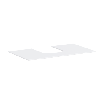  - HANSGROHE Xevolos E Blat 98 x 55cm z wycięciem na środku pod umywalkę wpuszczaną, szlifowaną 50 x 48cm i 60 x 48cm, biały mat 54209700 - 54209700 - Łazienki Szydłowski