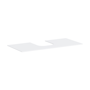  - HANSGROHE Xevolos E Blat 118 x 55cm z wycięciem na środku pod umywalkę wpuszczaną, szlifowaną 50 x 48cm i 60 x 48cm, biały mat 54210700 - 54210700 - Łazienki Szydłowski