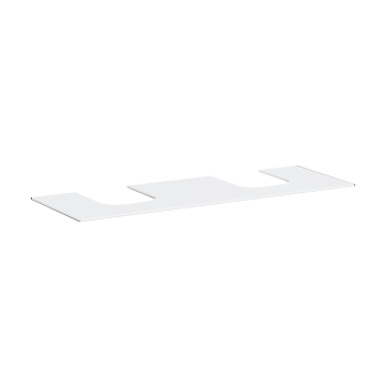  - HANSGROHE Xevolos E Blat 157 x 55cm z wycięciami pod 2 umywalki wpuszczane, szlifowaną 60 x 48cm, biały mat 54211700 - 54211700 - Łazienki Szydłowski