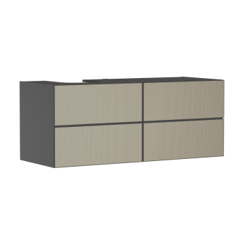  - HANSGROHE Xevolos E Szafka pod szlifowaną umywalkę wpuszczaną w blat po lewej stronie z 4 szufladami 137 x 55cm szary lupek matowy 54238390 - 54238390 - Łazienki Szydłowski
