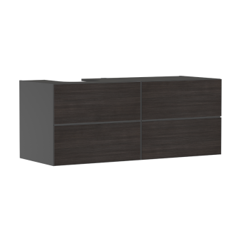  - HANSGROHE Xevolos E Szafka pod szlifowaną umywalkę wpuszczaną w blat po lewej stronie z 4 szufladami 137 x 55cm szary łupek matowy 54238730 - 54238730 - Łazienki Szydłowski