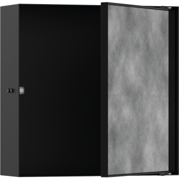  - HANSGROHE XtraStoris Rock Wnęka ścienna z drzwiczkami do wyłożenia płytkami 30 x 30 x 10 cm czarny mat  56085670 - 56085670 - Łazienki Szydłowski