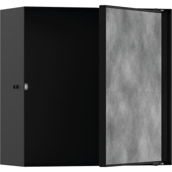  - HANSGROHE XtraStoris Rock Wnęka ścienna z drzwiczkami do wyłożenia płytkami czarny mat 30 x 30 x 14 cm  56091670 - 56091670 - Łazienki Szydłowski
