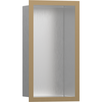  - HANSGROHE XtraStoris Individual Wnęka ścienna Stal Szlachetna Szczotkowana z ozdobną ramką 30 x 15 x 10 brąz szczotkowany 56094140 - 56094140 - Łazienki Szydłowski